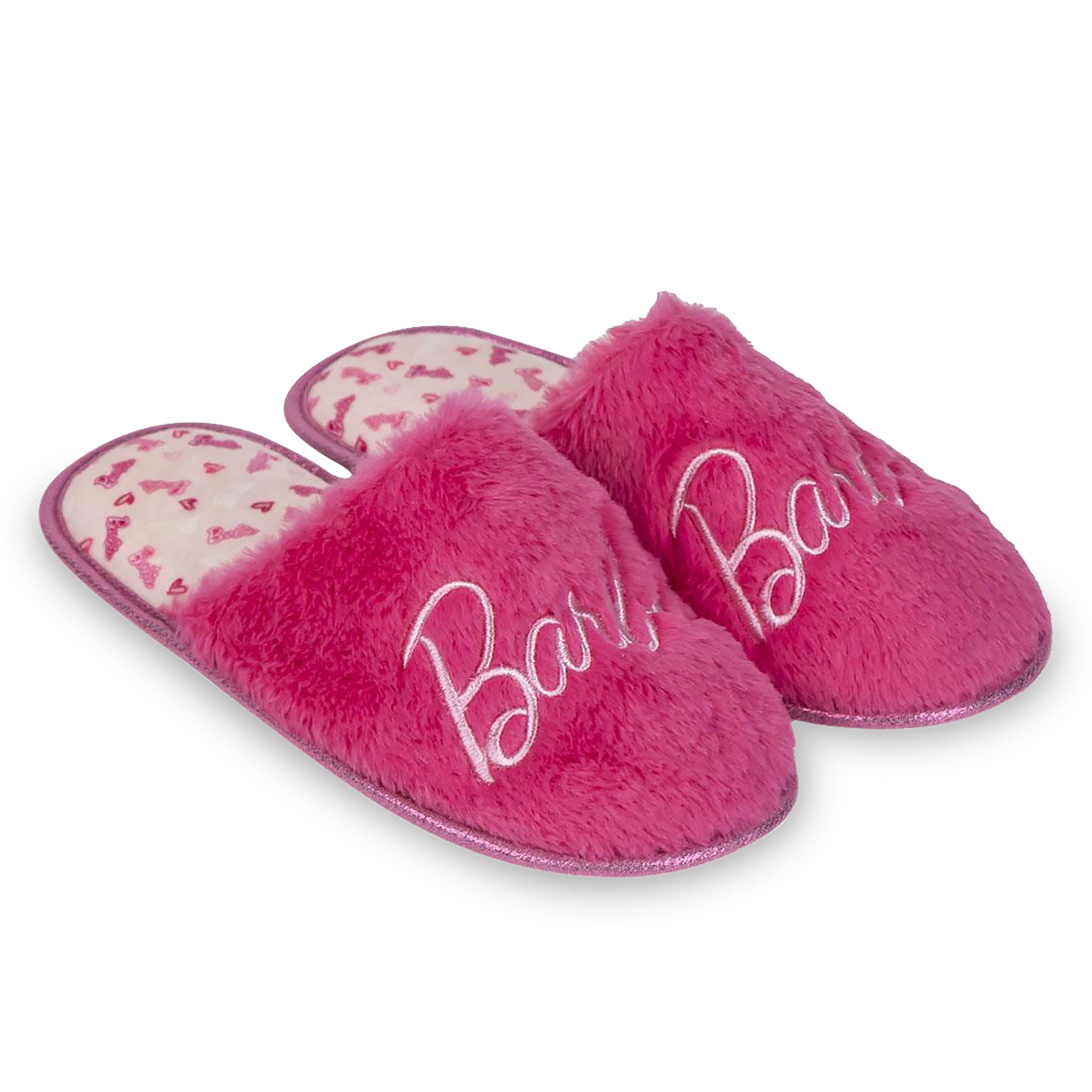 Imagen del producto Barbie - Pantuflas de peluche con logo