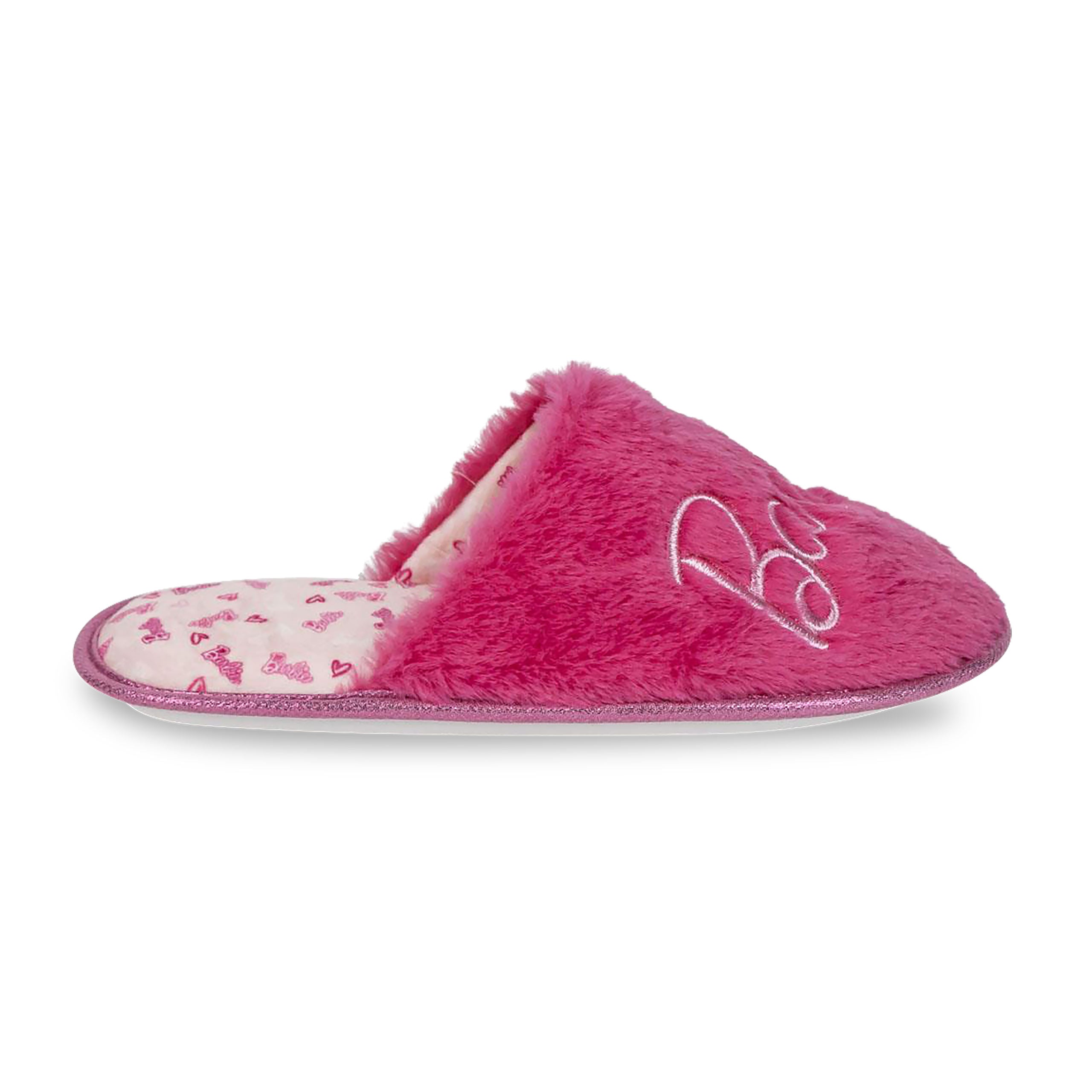 Imagen del producto Barbie - Pantuflas de peluche con logo