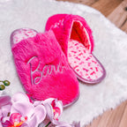 Imagen del producto Barbie - Pantuflas de peluche con logo