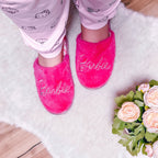 Imagen del producto Barbie - Pantuflas de peluche con logo
