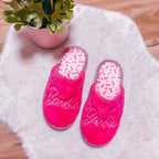 Imagen del producto Barbie - Pantuflas de peluche con logo