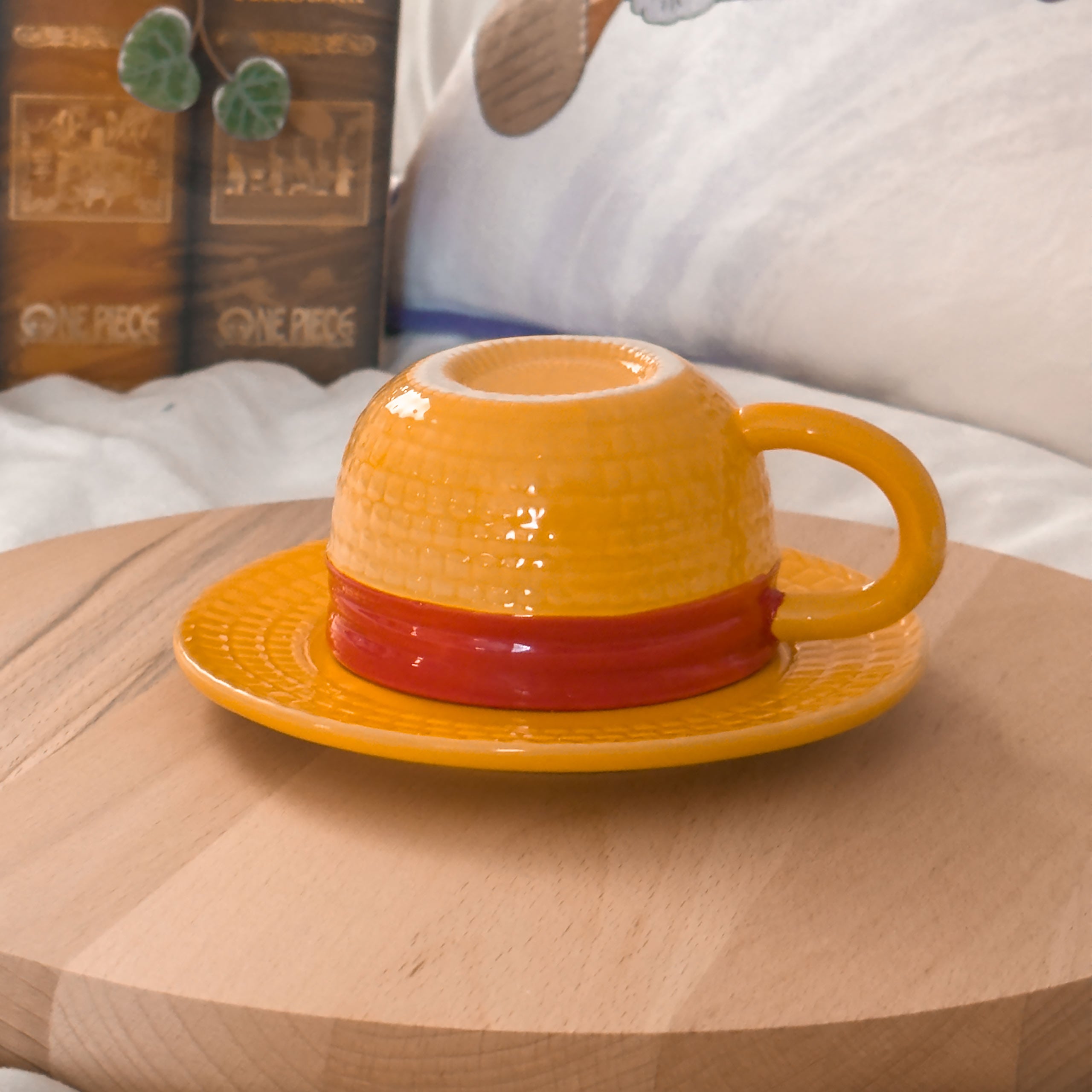 Imagen del producto Taza Sombrero de Paja de Luffy con Platillo - One Piece