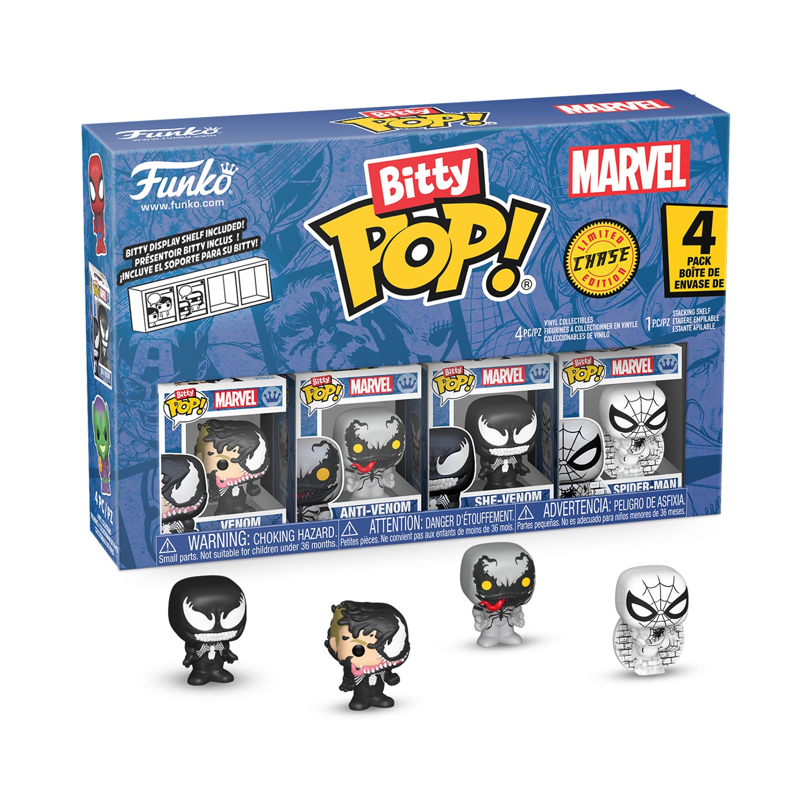 Imagen del producto Marvel - Spider-Man Funko Bitty Pop Set de 4 Figuras Serie 3