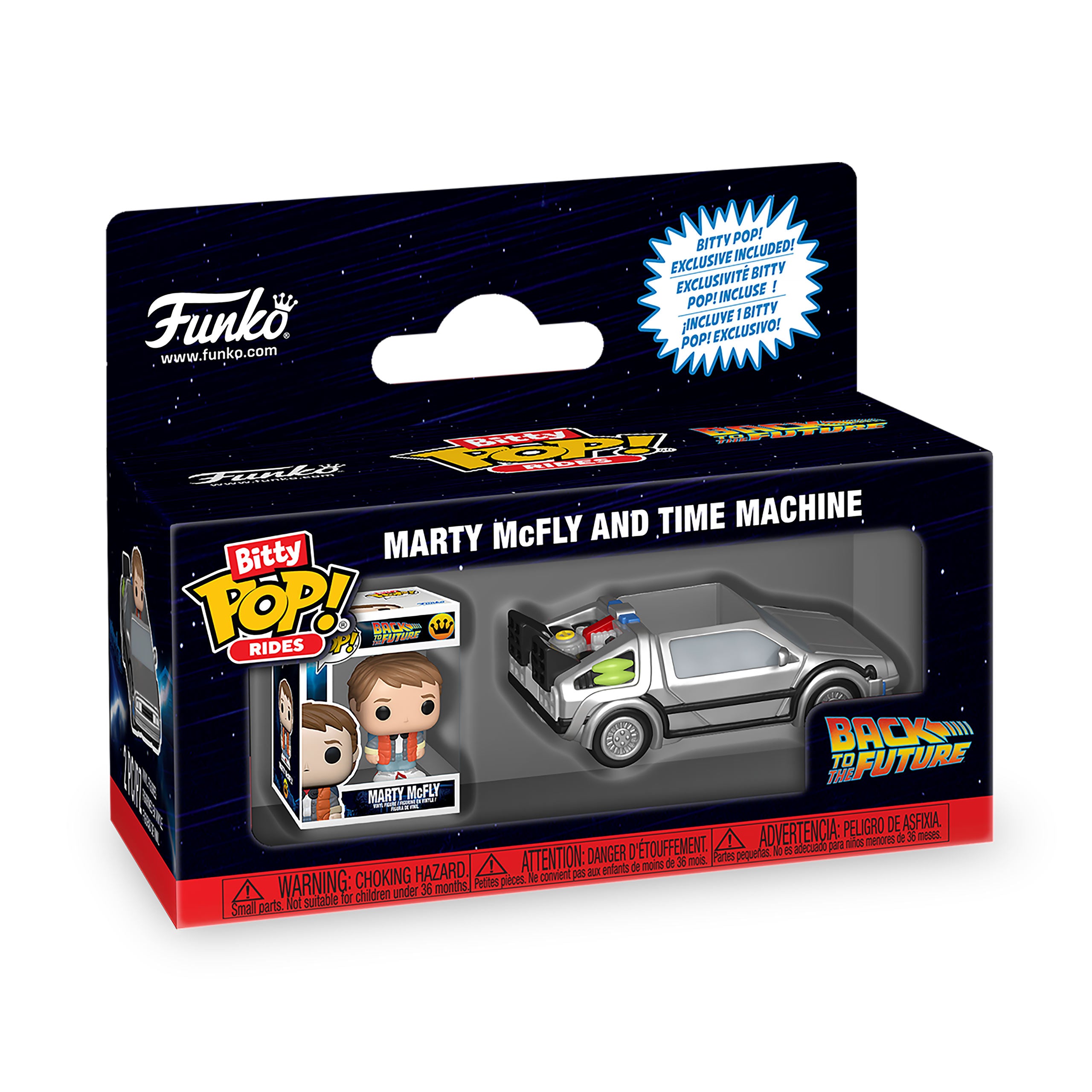 Imagen del producto Regreso al Futuro - Set de figuras Funko Bitty Pop Ride DeLorean