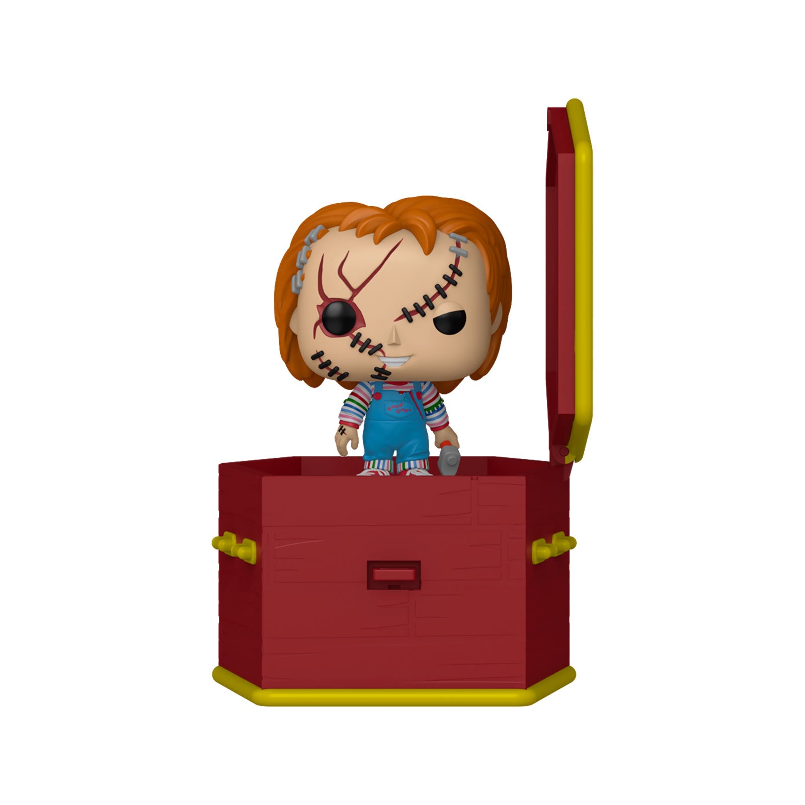 Imagen del producto Chucky - Chucky Asustado con Ataúd Funko Pocket Pop Figura