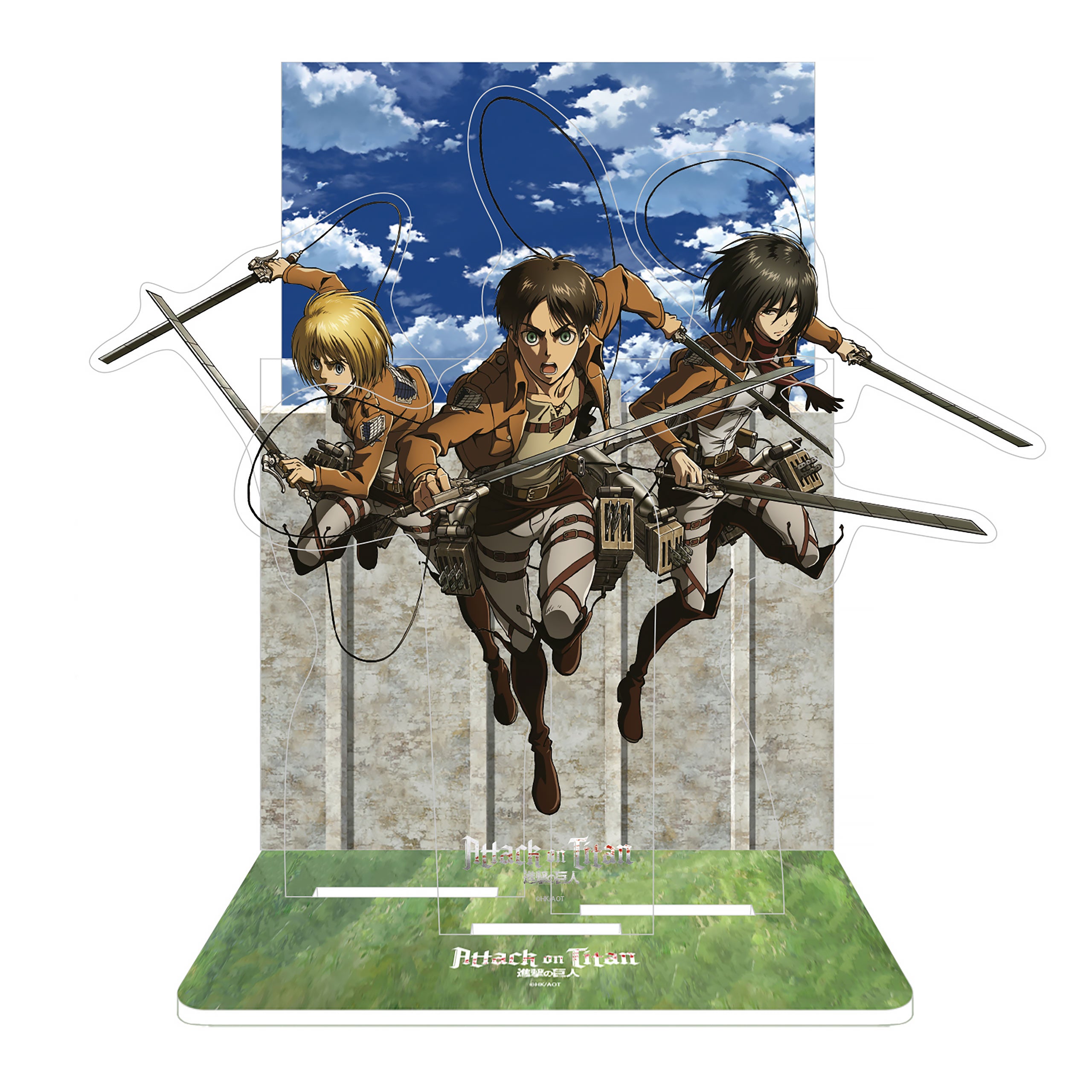 Imagen del producto Attack on Titan - Figura Diorama de Acrílico de Eren, Mikasa y Armin