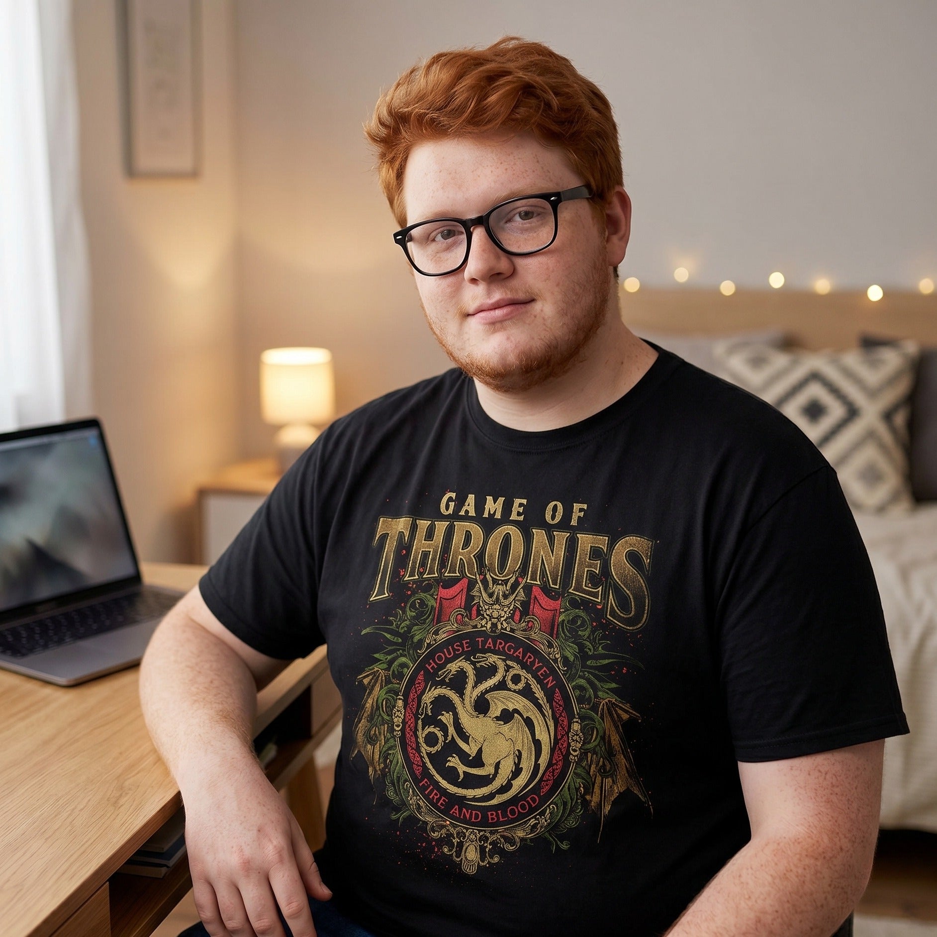 Imagen del producto Game of Thrones - Camiseta Ornamentos Targaryen Negra