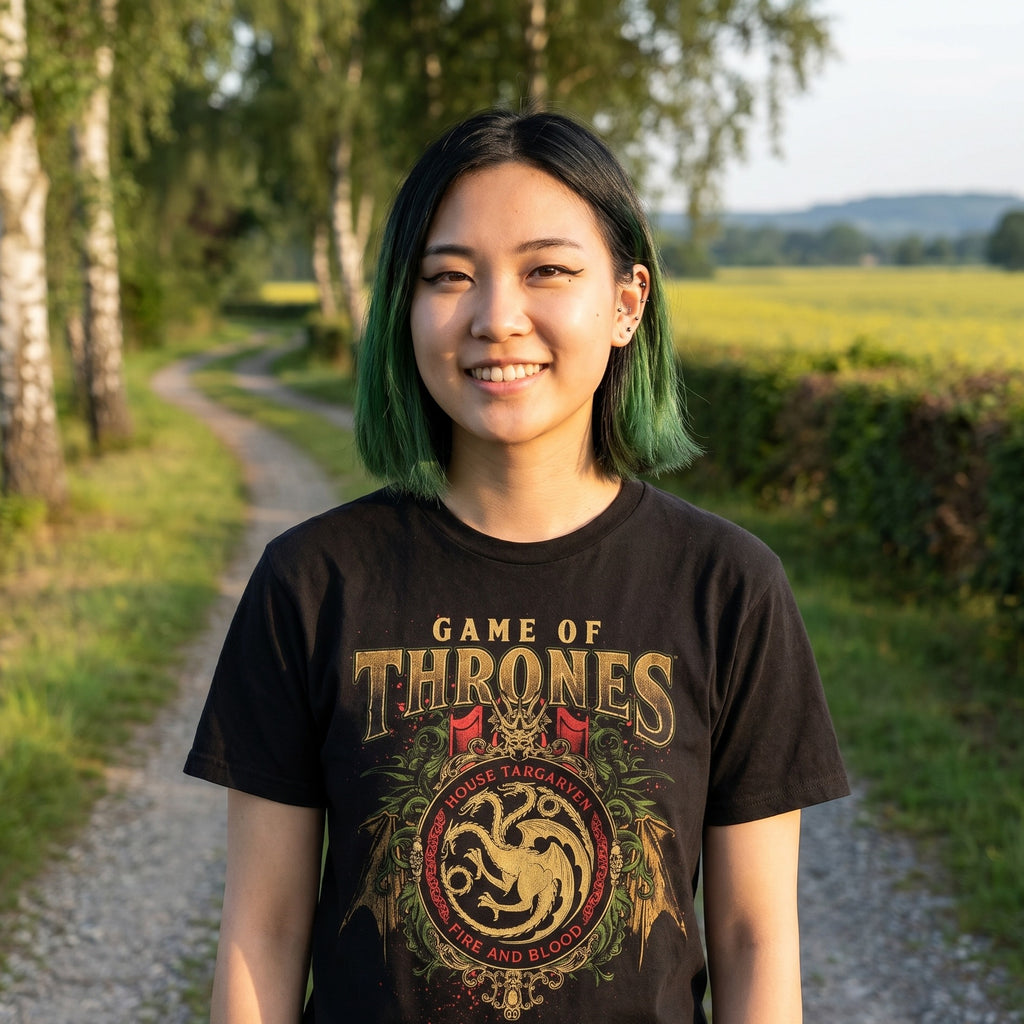 Imagen del producto Game of Thrones - Camiseta Ornamentos Targaryen Negra