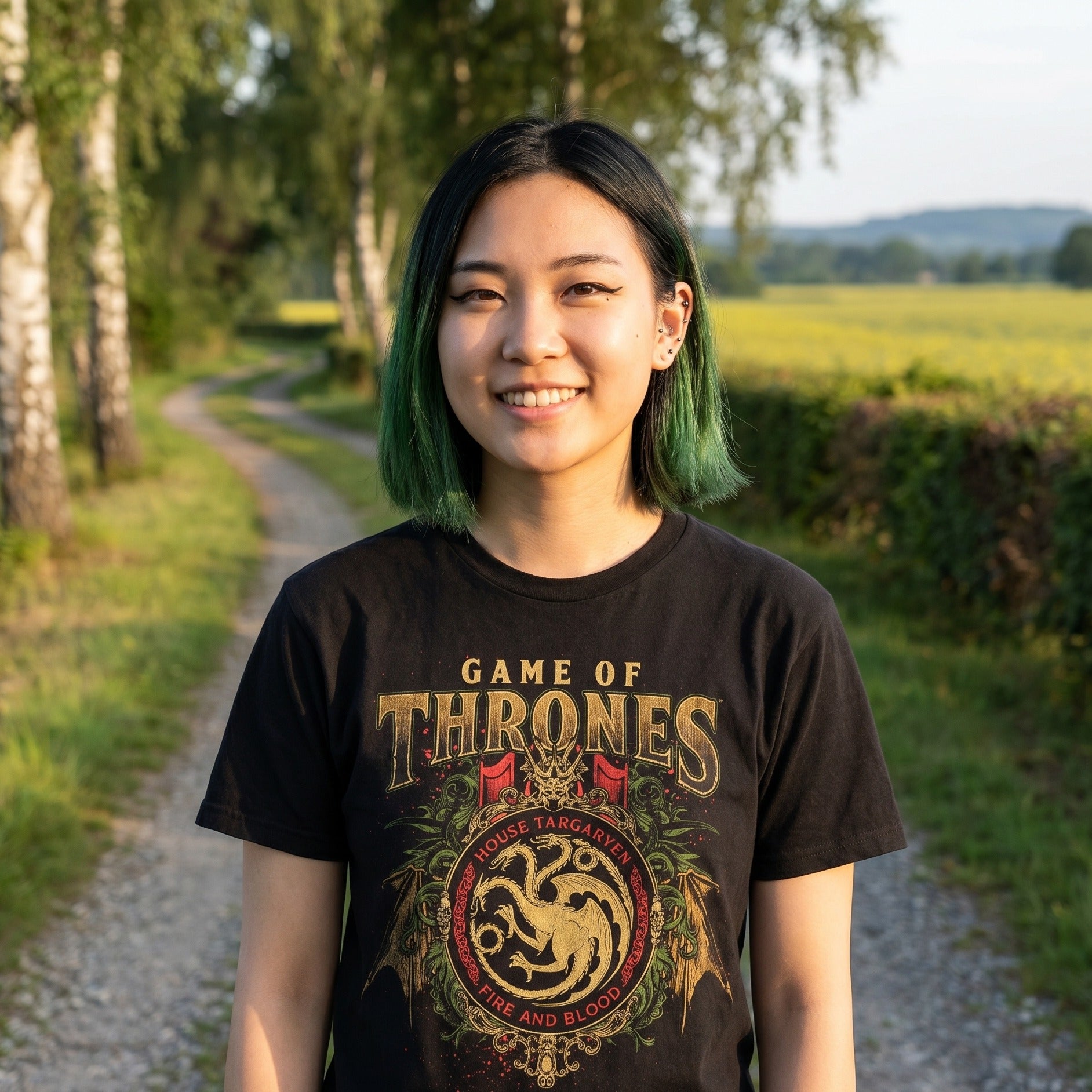 Imagen del producto Game of Thrones - Camiseta Ornamentos Targaryen Negra