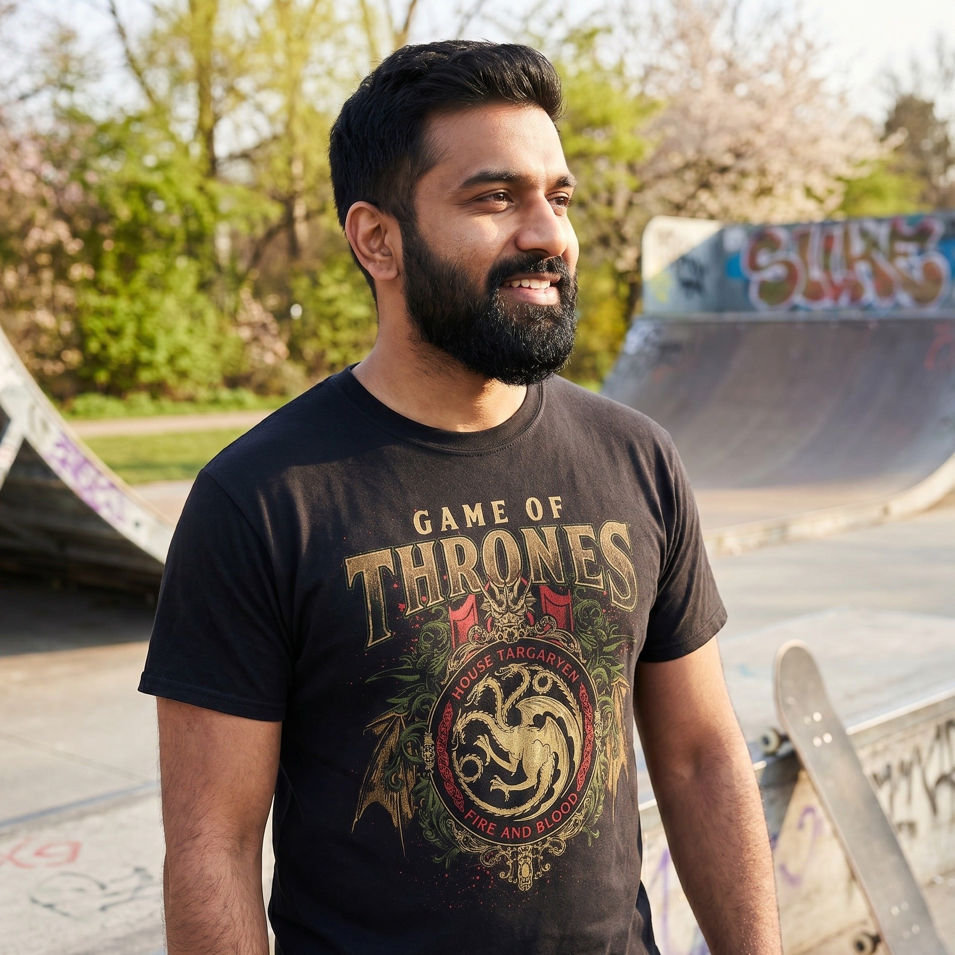 Imagen del producto Game of Thrones - Camiseta Ornamentos Targaryen Negra