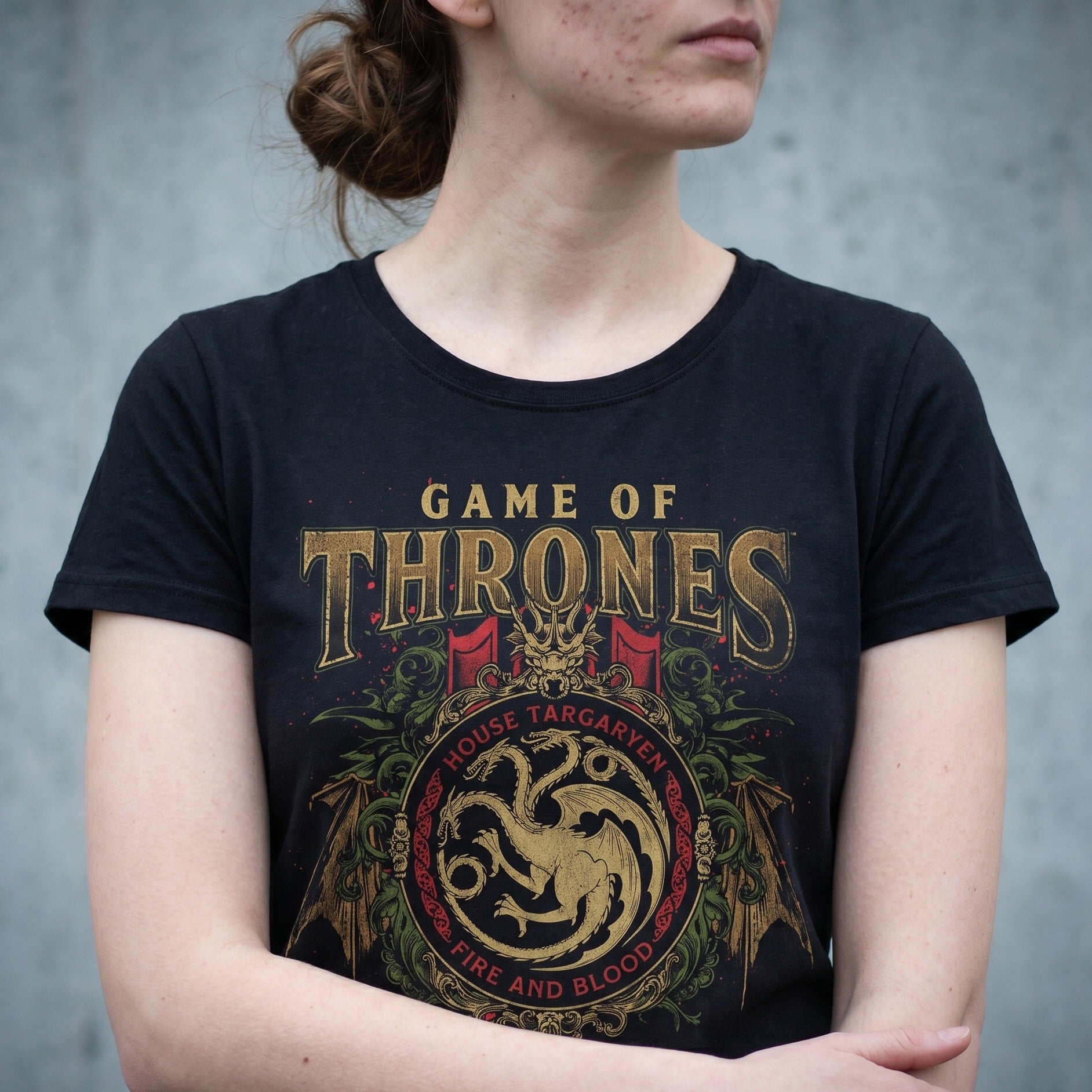 Imagen del producto Game of Thrones - Camiseta Ornamentos Targaryen Negra