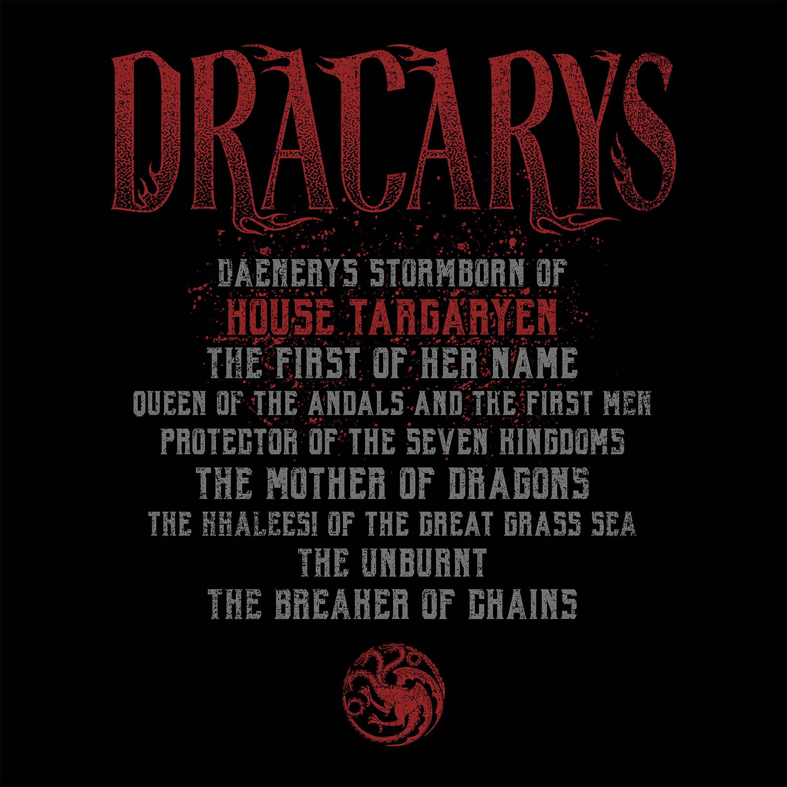 Imagen del producto Game of Thrones - Camiseta Dracarys negra