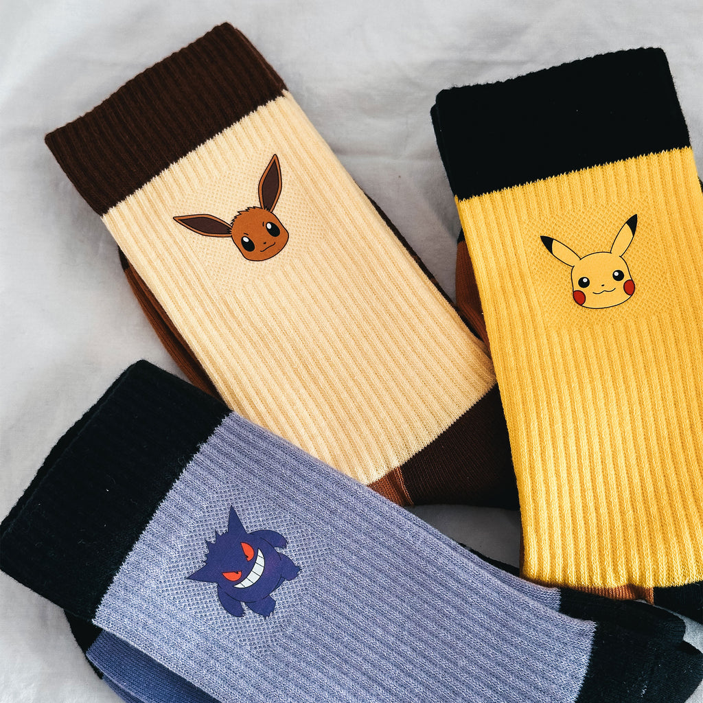 Imagen del producto Pokemon - Pack de 3 calcetines Pikachu, Eevee y Gengar