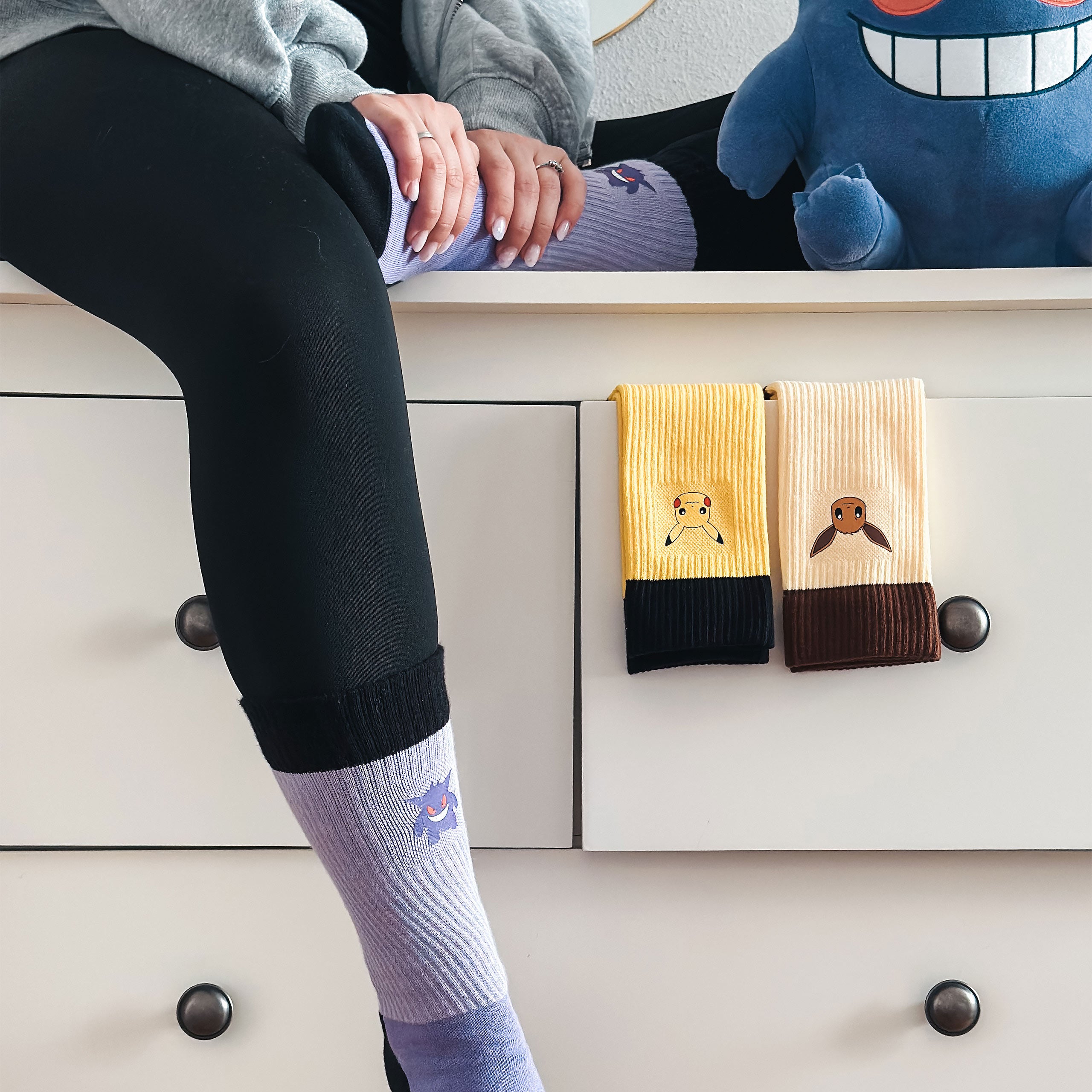 Imagen del producto Pokemon - Pack de 3 calcetines Pikachu, Eevee y Gengar