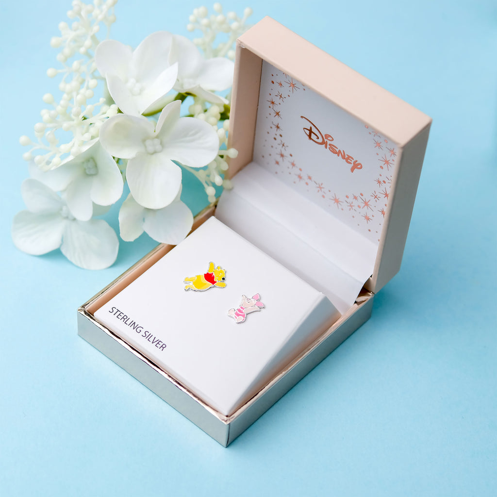 Imagen del producto Winnie the Pooh - Pendientes de botón de Winnie y Piglet