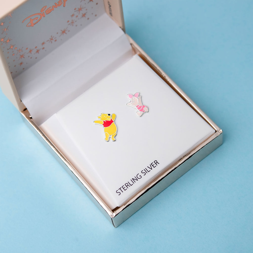 Imagen del producto Winnie the Pooh - Pendientes de botón de Winnie y Piglet