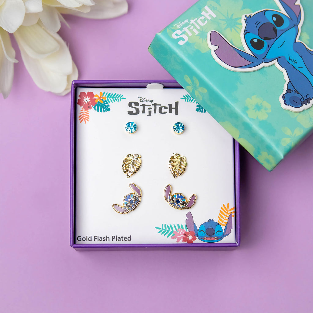 Imagen del producto Pendientes de Stitch Set de Regalo de 3 Piezas - Lilo & Stitch
