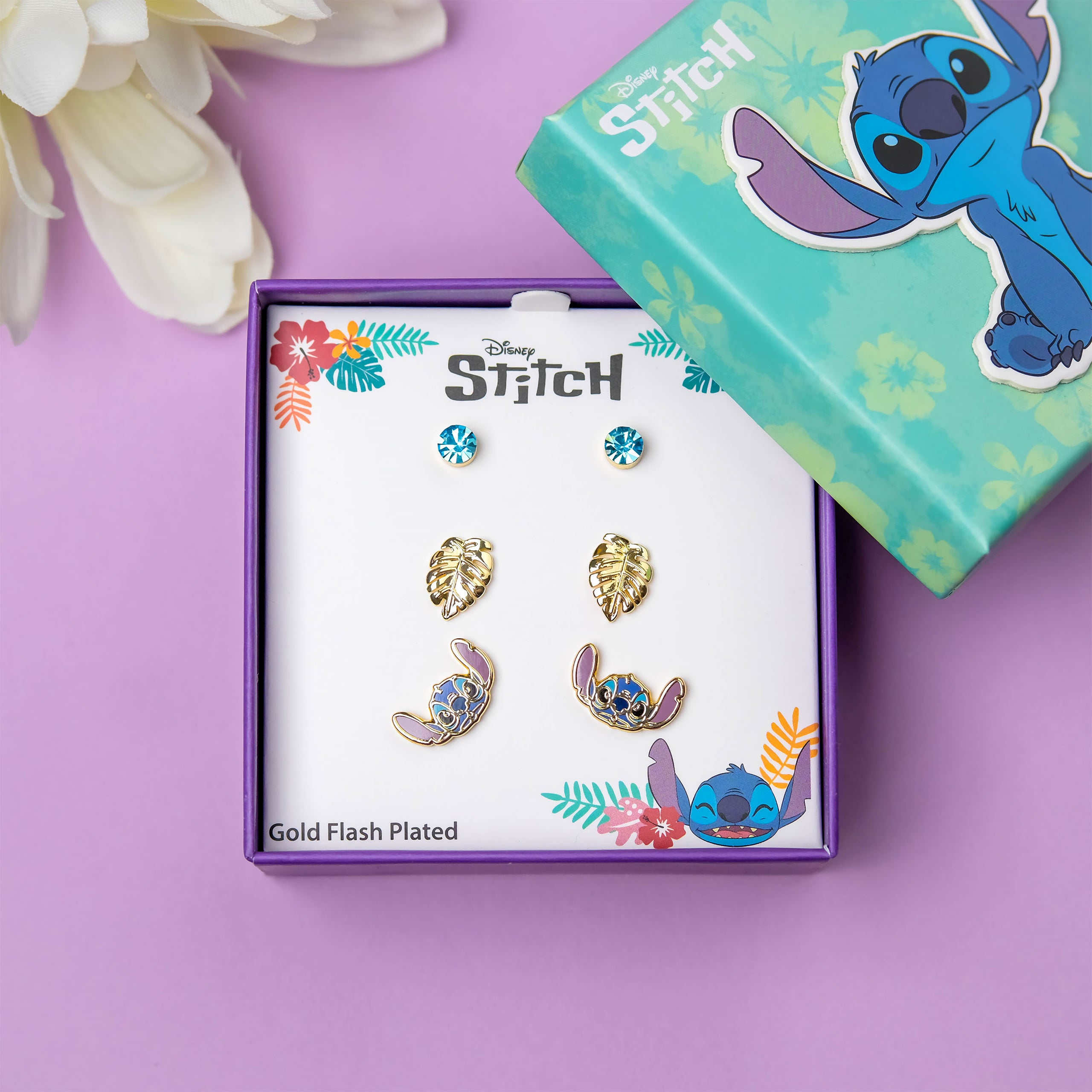Imagen del producto Pendientes de Stitch Set de Regalo de 3 Piezas - Lilo & Stitch