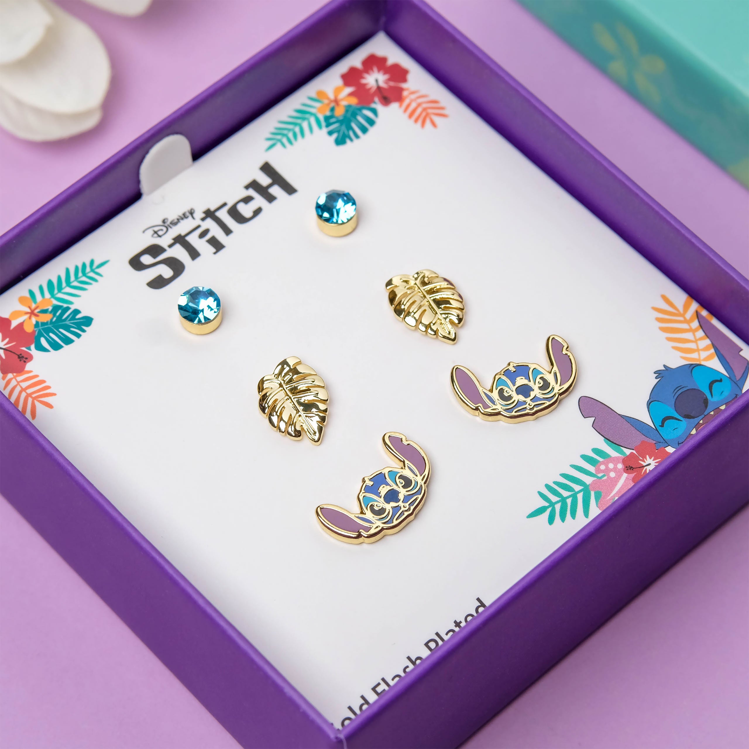 Imagen del producto Pendientes de Stitch Set de Regalo de 3 Piezas - Lilo & Stitch