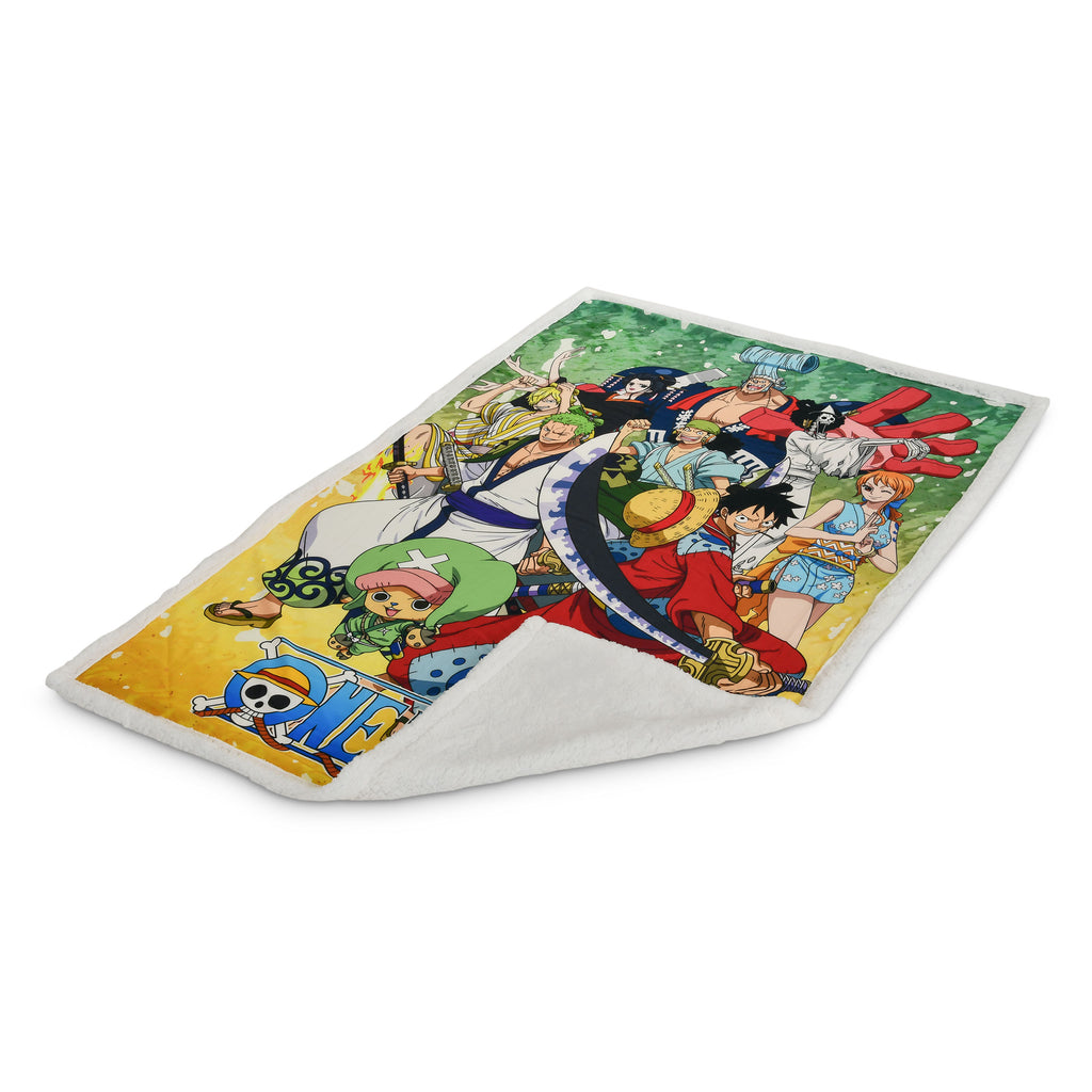 Imagen del producto One Piece - Manta de Grupo con Forro de Felpa de Oso