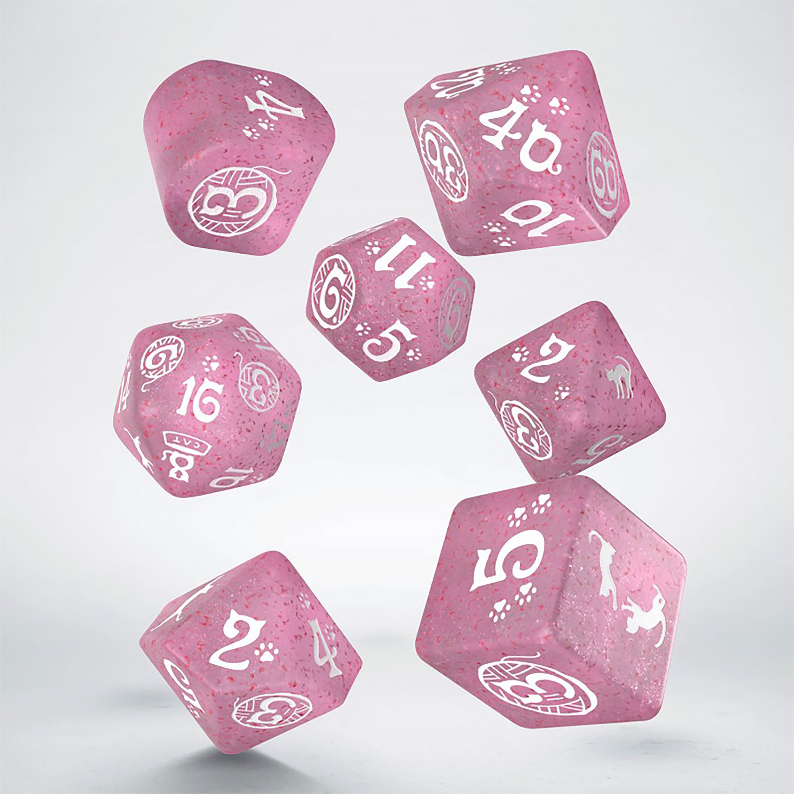 Imagen del producto Cats - Daisy Glitter Juego de Dados RPG 7 piezas