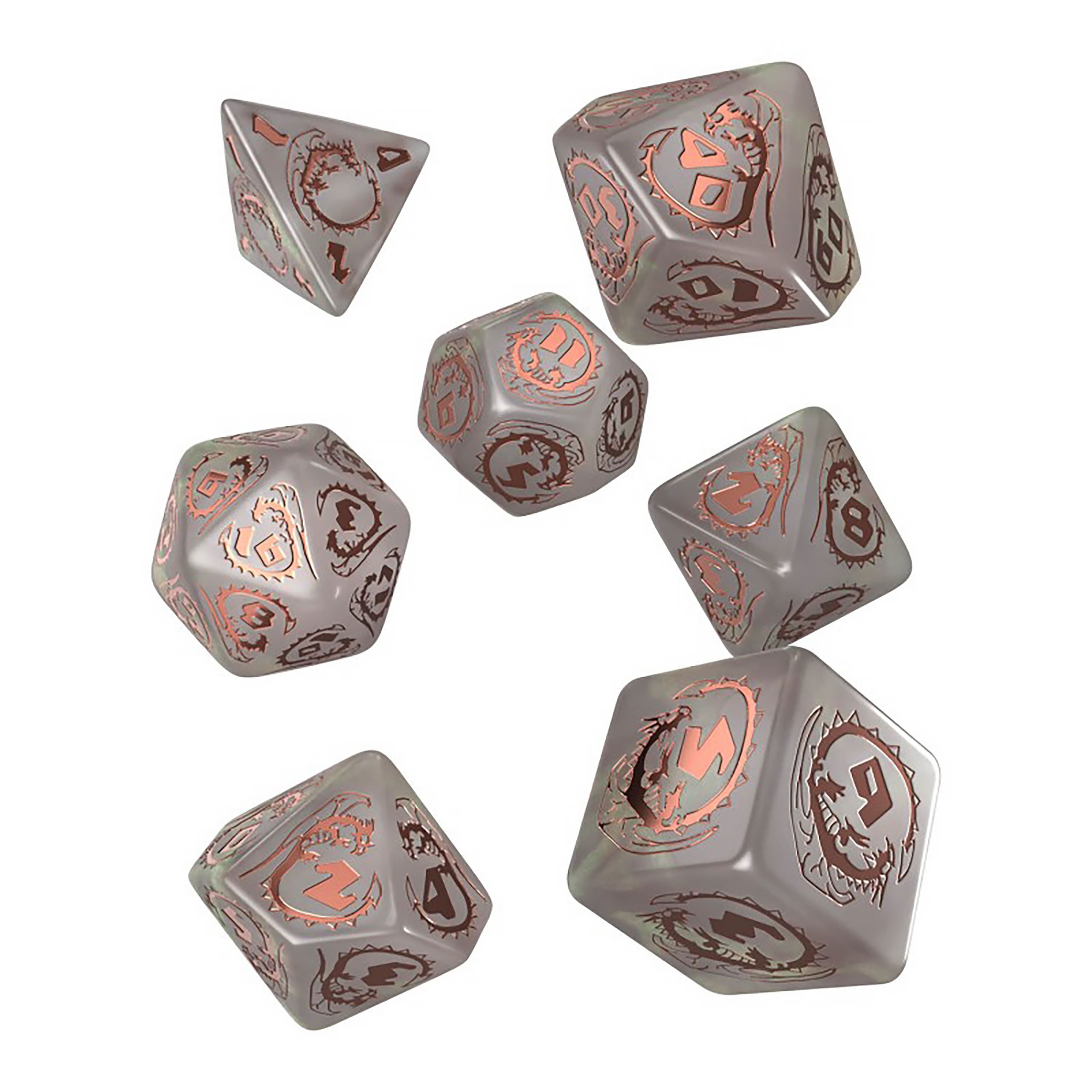 Imagen del producto Dragons - Set de Dados de Cuarzo RPG 7 piezas