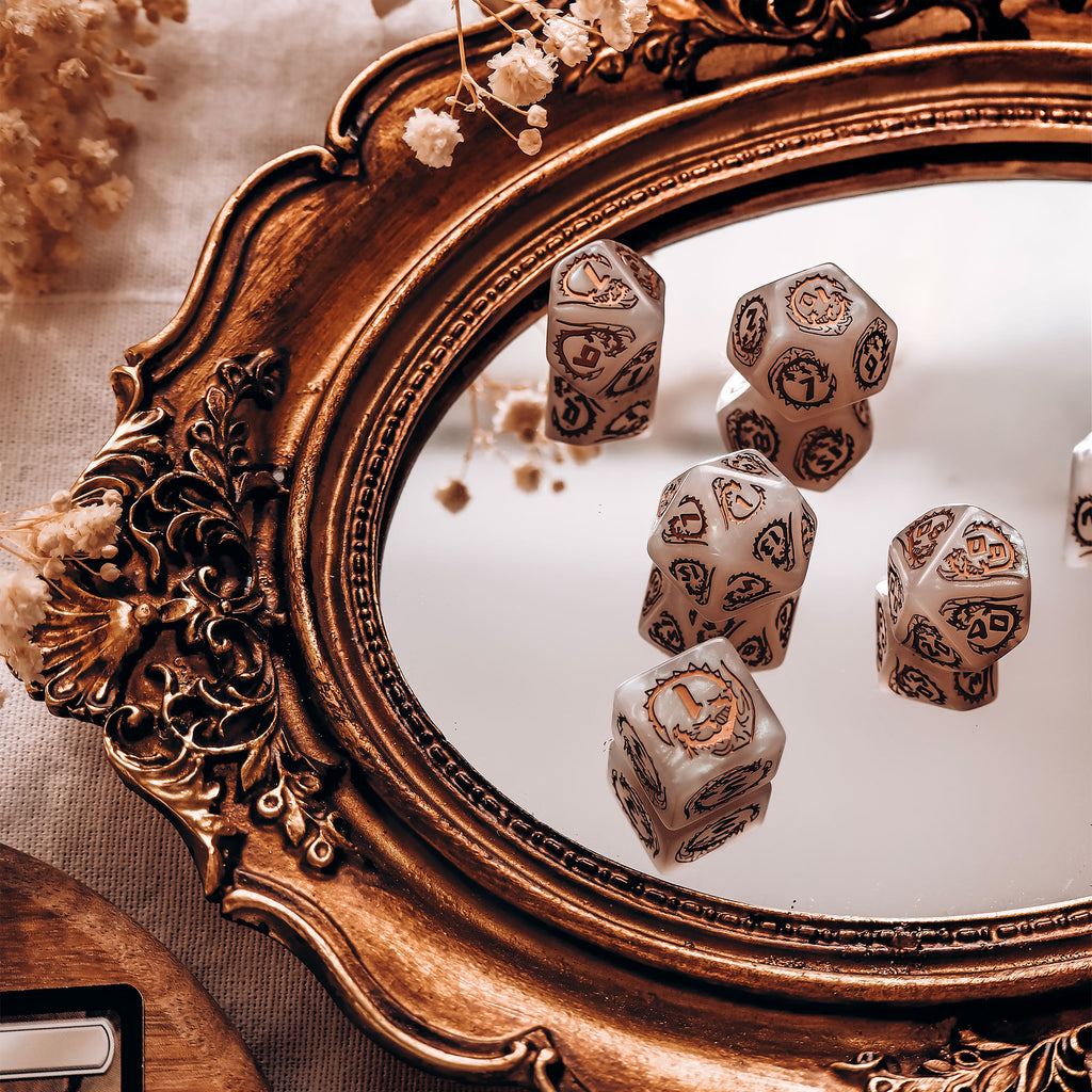 Imagen del producto Dragons - Set de Dados de Cuarzo RPG 7 piezas