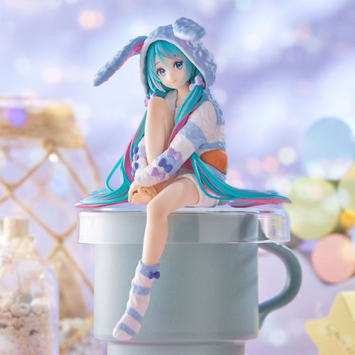 Imagen del producto Hatsune Miku - Miku Rabbit Ear Hood Pajama Blue Noodle Stopper Figura