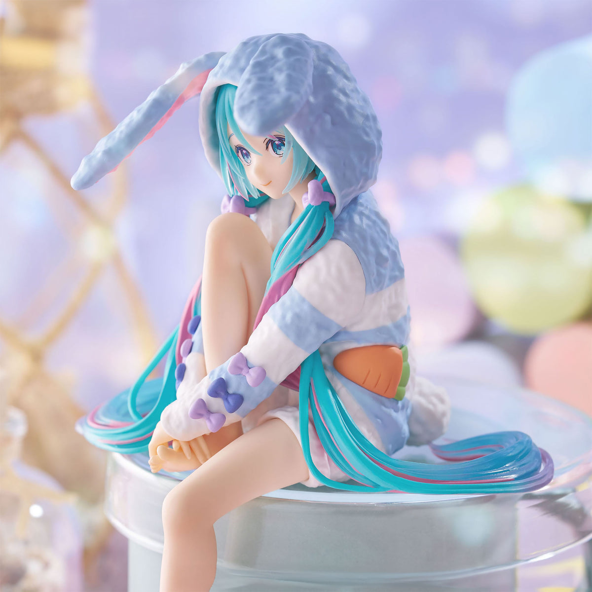 Imagen del producto Hatsune Miku - Miku Rabbit Ear Hood Pajama Blue Noodle Stopper Figura