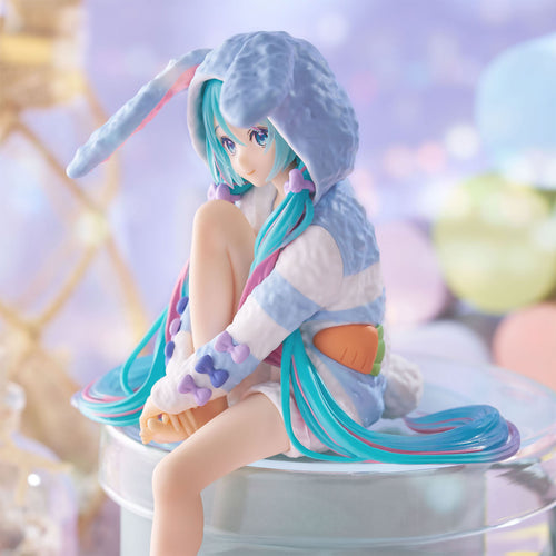 Imagen del producto Hatsune Miku - Miku Rabbit Ear Hood Pajama Blue Noodle Stopper Figura