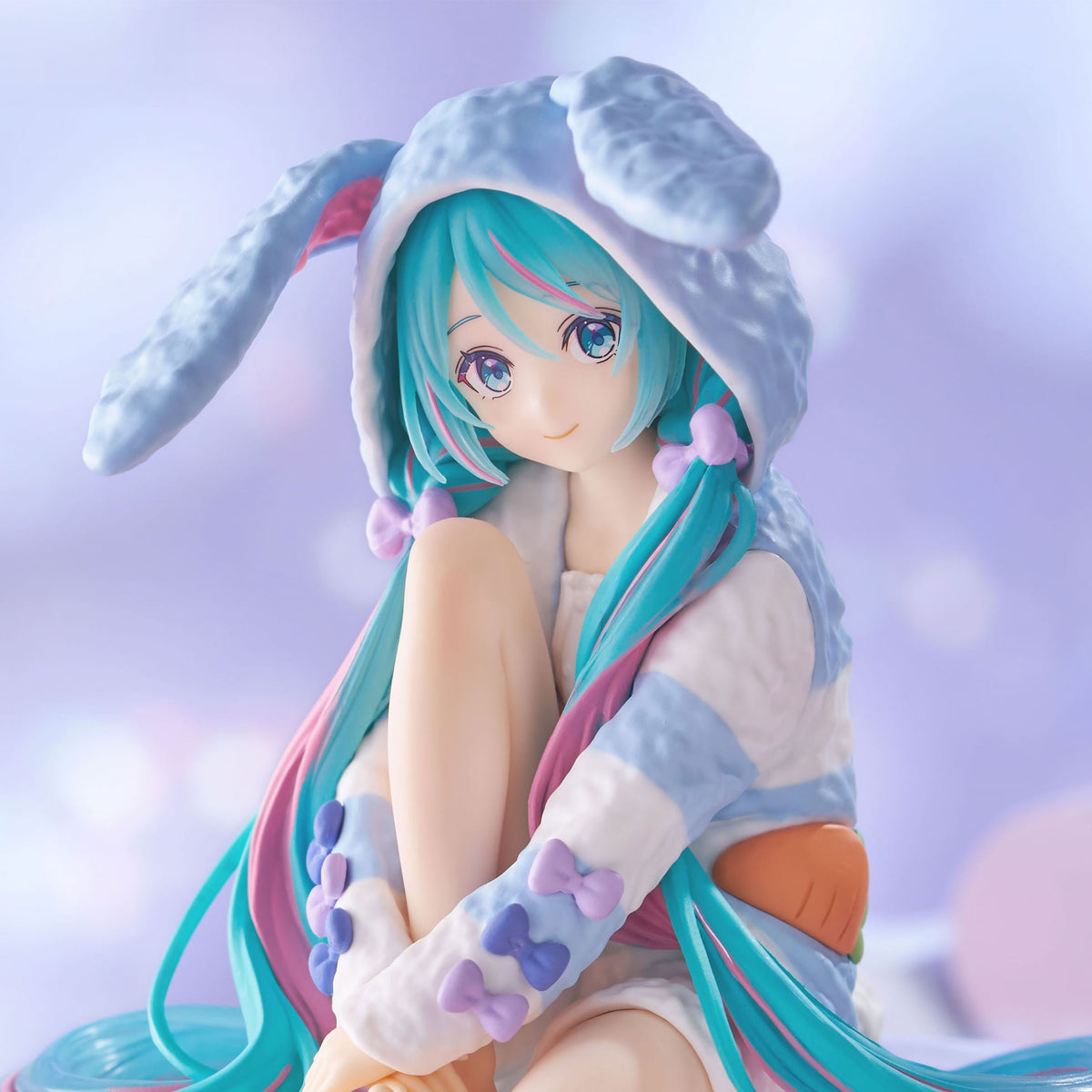 Imagen del producto Hatsune Miku - Miku Rabbit Ear Hood Pajama Blue Noodle Stopper Figura