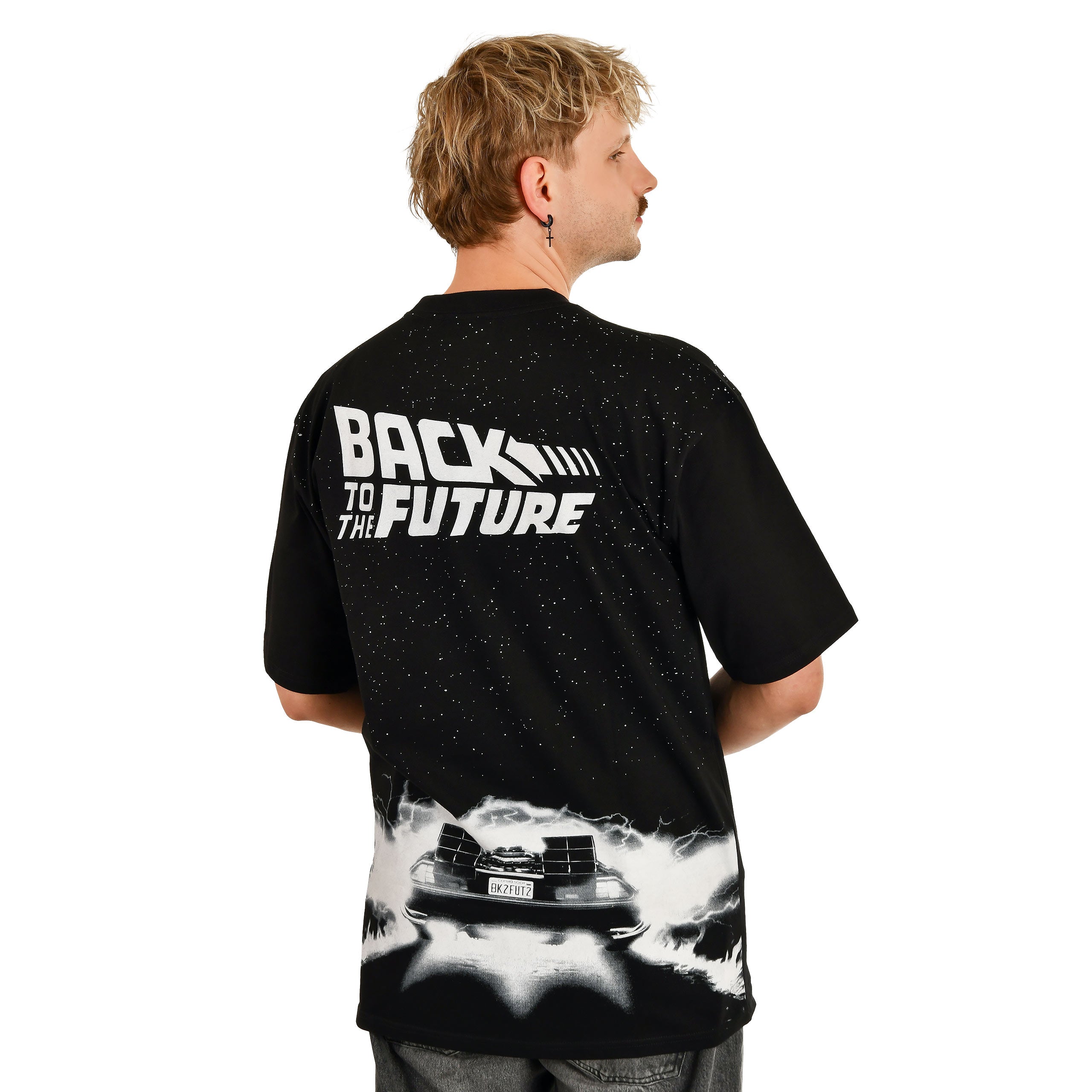 Imagen del producto Regreso al Futuro - Camiseta Oversize DeLorean negra