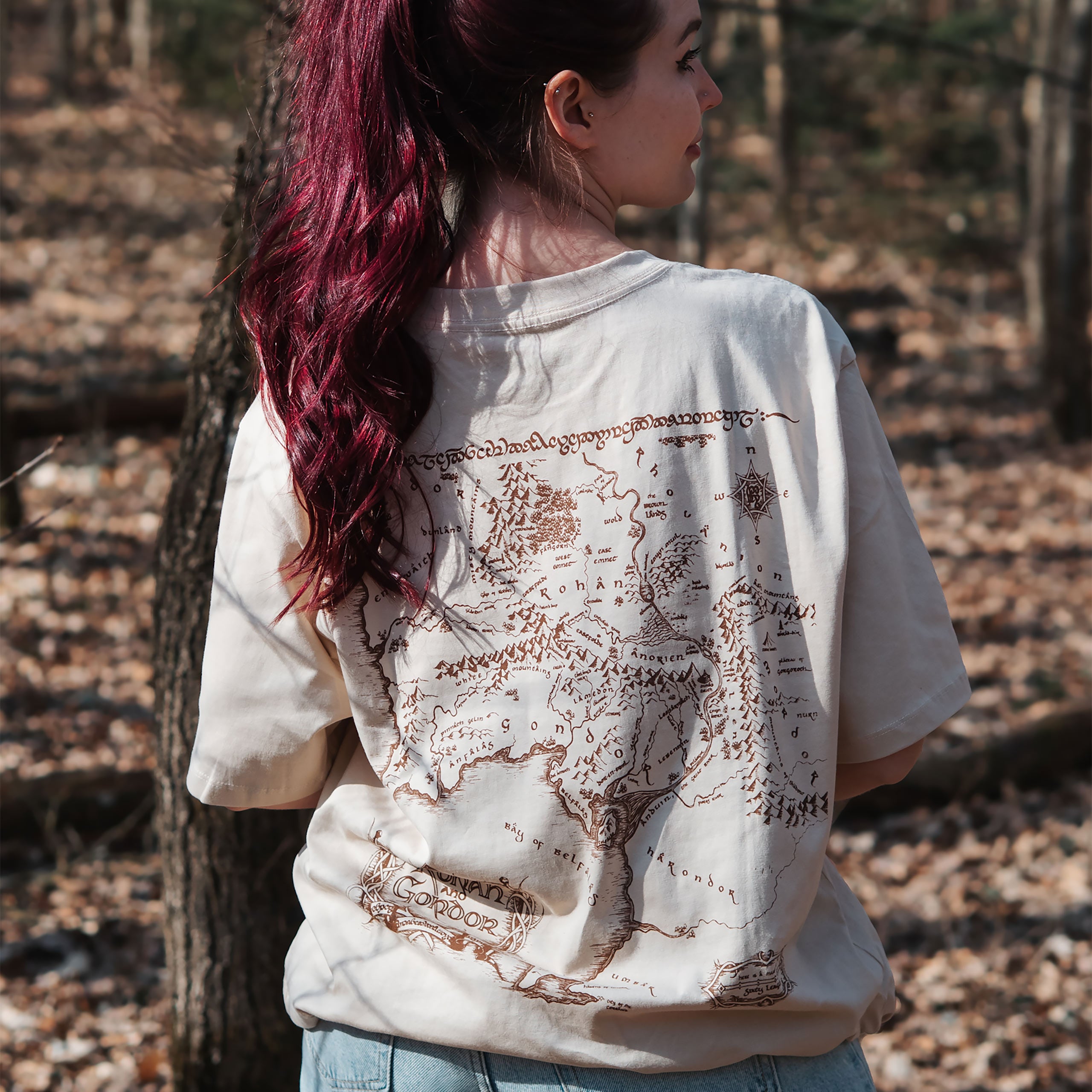 Imagen del producto El Señor de los Anillos - Camiseta oversize beige de Rohan y Gondor