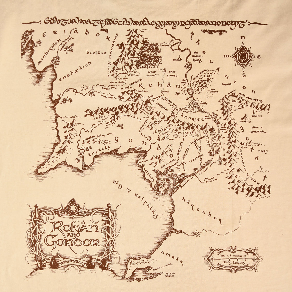 Imagen del producto El Señor de los Anillos - Camiseta oversize beige de Rohan y Gondor