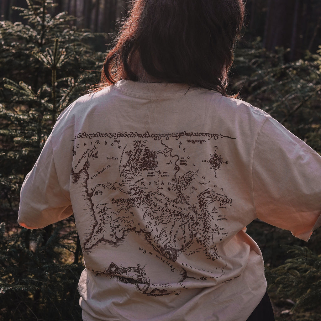 Imagen del producto El Señor de los Anillos - Camiseta oversize beige de Rohan y Gondor