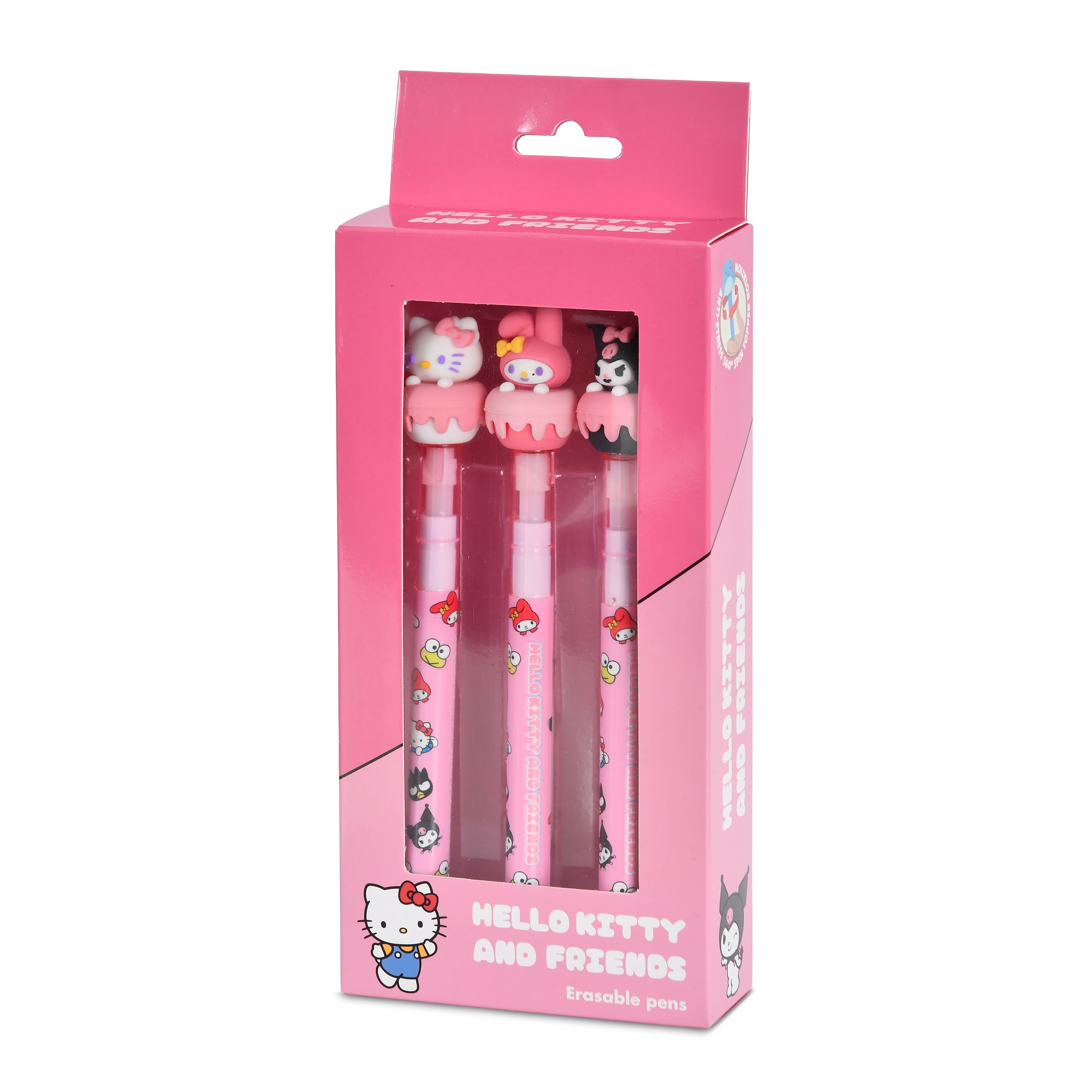 Product image Sanrio - Hello Kitty and Friends Erasable Ballpoint Pens, Set of 3