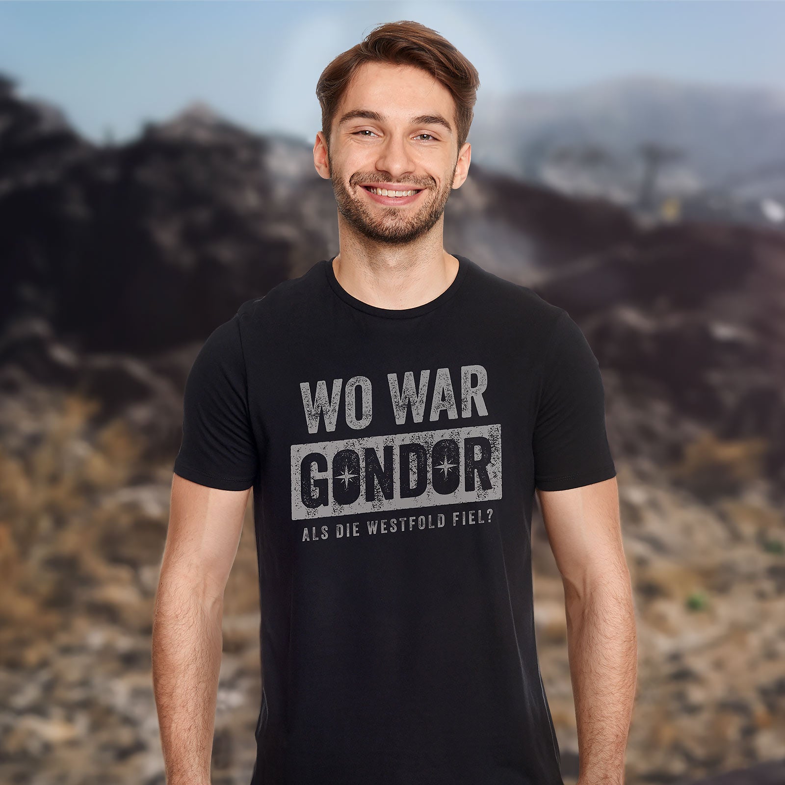 Imagen del producto ¿Dónde estaba camiseta para fans de El Señor de los Anillos negra?