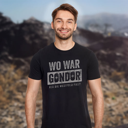 Imagen del producto ¿Dónde estaba camiseta para fans de El Señor de los Anillos negra?