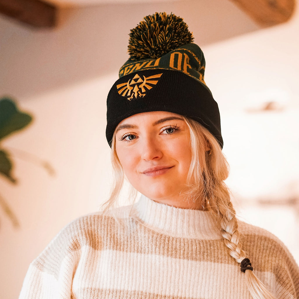 Imagen del producto Zelda - Gorro con pompón y logo