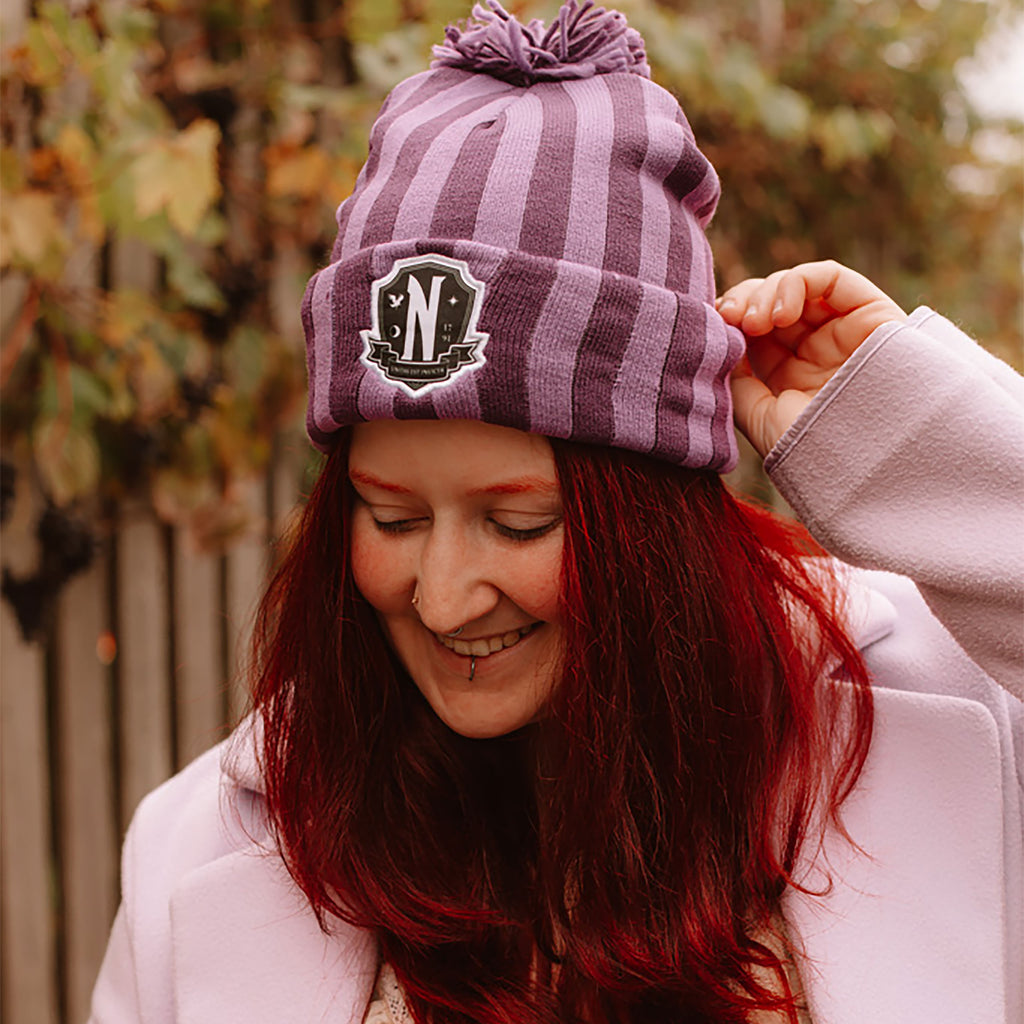 Product image Wednesday - Nevermore Logo Pom-Pom Beanie