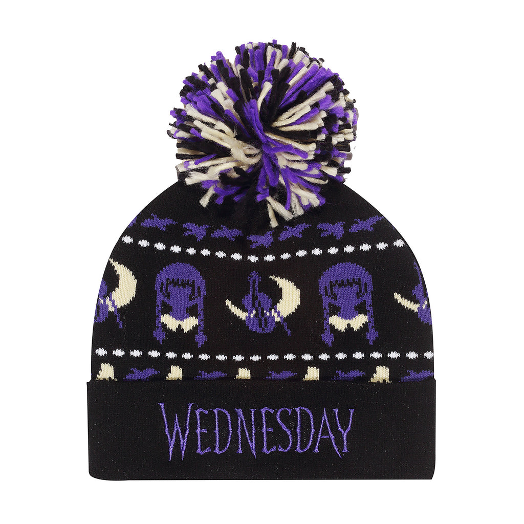 Imagen del producto Wednesday - Gorro Midnight con pompón