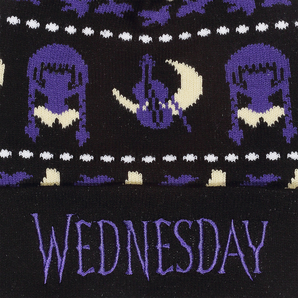 Imagen del producto Wednesday - Gorro Midnight con pompón