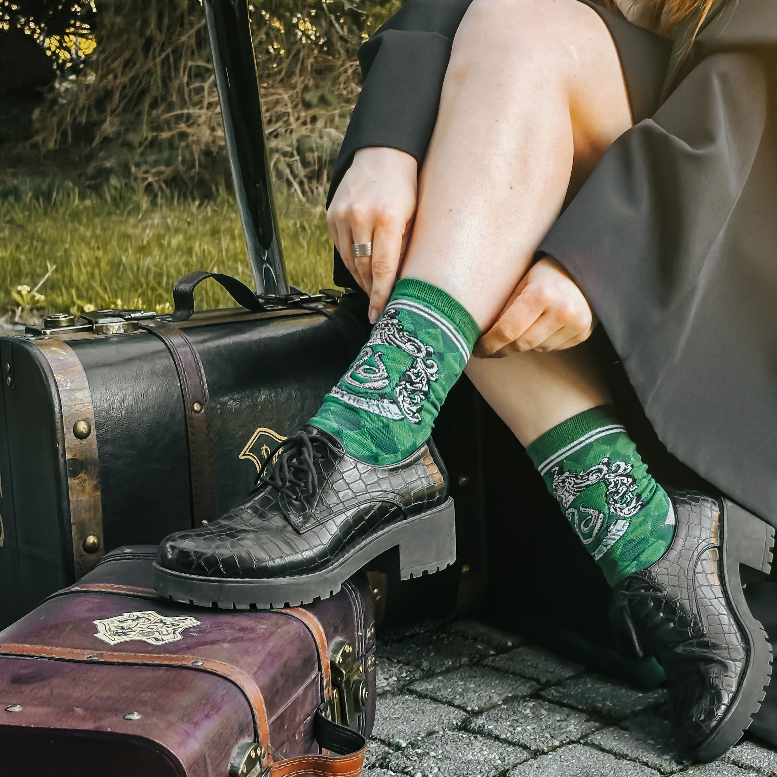 Imagen del producto Harry Potter - Calcetines de la Casa Slytherin