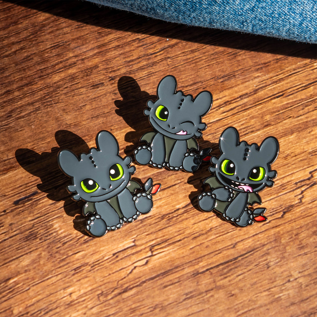 Imagen del producto Cómo entrenar a tu dragón - Set de 3 pines de Desdentao