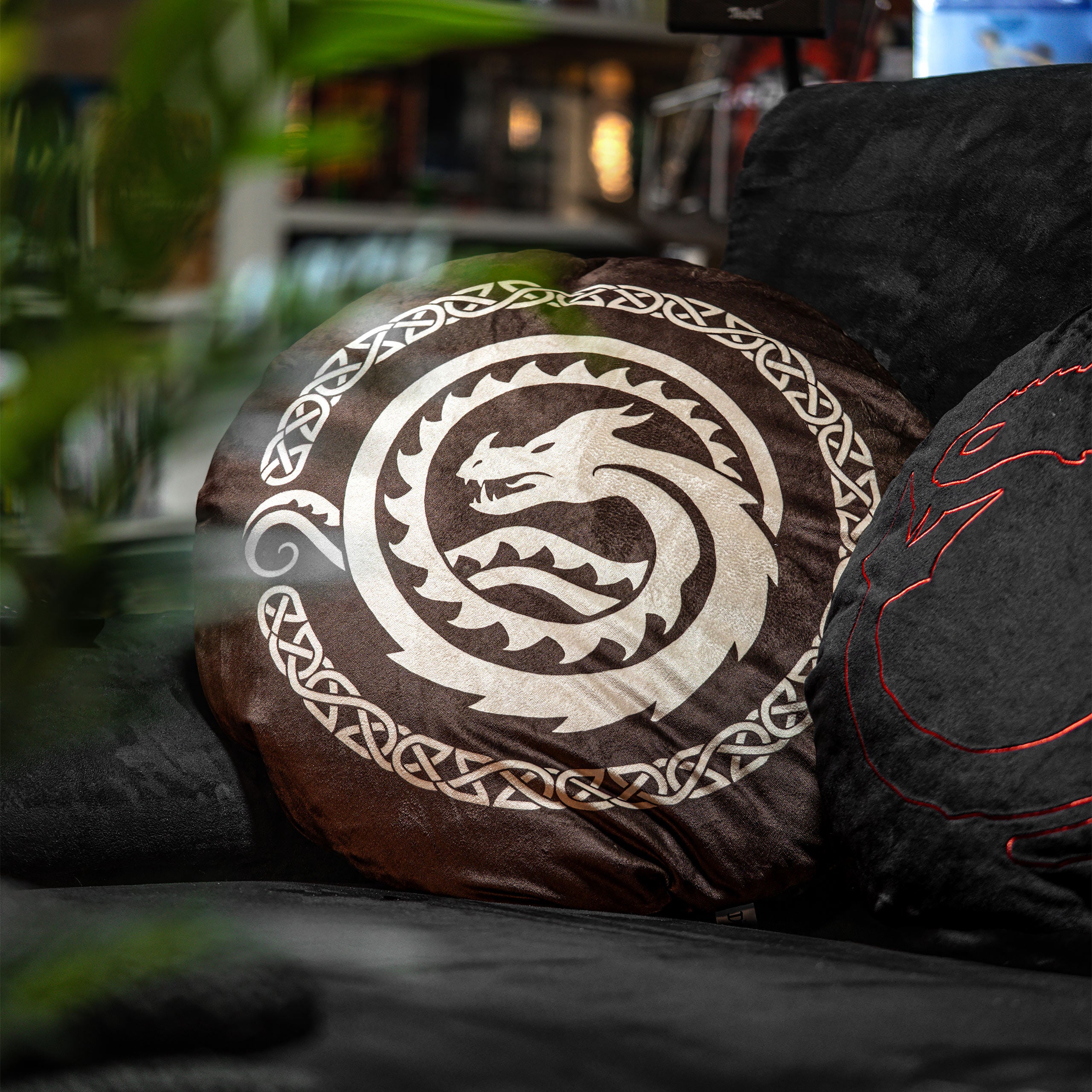 Imagen del producto Cómo entrenar a tu dragón - Cojín logo marrón