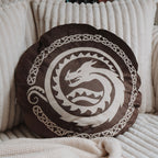 Imagen del producto Cómo entrenar a tu dragón - Cojín logo marrón