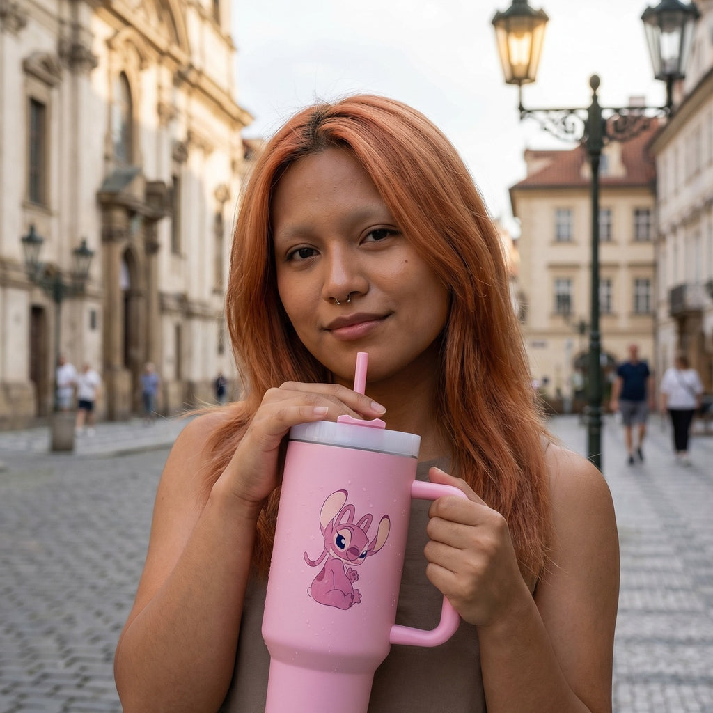 Imagen del producto Lilo & Stitch - Vaso para llevar Angel con pajita