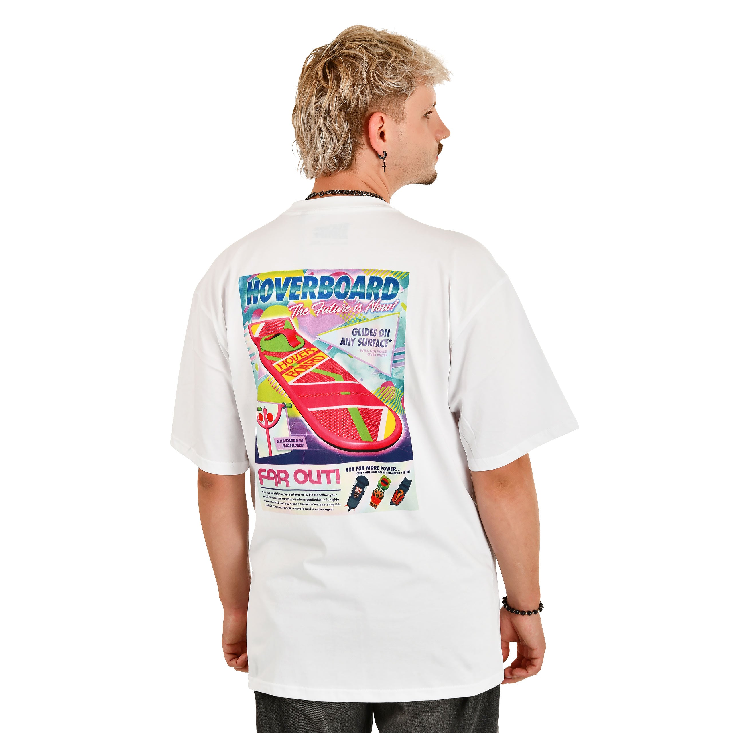Imagen del producto Regreso al Futuro - Camiseta Oversize Hoverboard Blanca