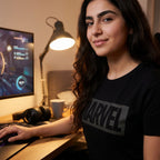 Imagen del producto Marvel - Camiseta con logo negra