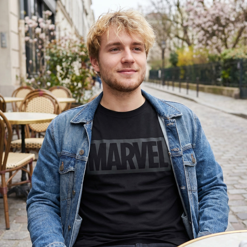 Imagen del producto Marvel - Camiseta con logo negra